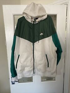 Nike Sportswear Windrunner Full Zip Jacket Mens XXL Green White Hooded