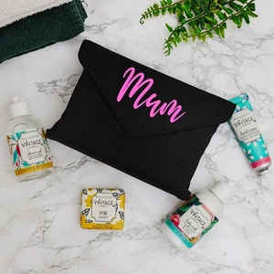 Personalised Cosmetic Bag Filled With Pamper Product Bath & Body Care Travel Bag - Picture 1 of 16