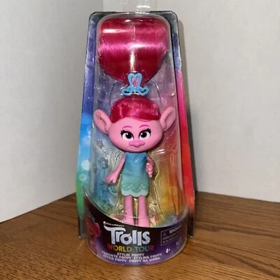 Muñeca de moda DreamWorks Trolls World Tour Styln’ Poppy 6 pulgadas Foto 1 de 4