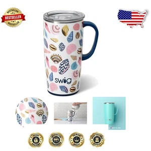 22oz Travel Mug with Handle - Elegant Insulated Design for Hot & Cold Beverages - Picture 1 of 8