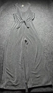 Caution To The Wind Damen Jumpsuit Gr. Medium schwarz weiß Nadelstreifen - Bild 1 von 9