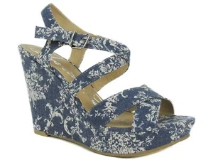 Sandalias de cuña American Rag para mujer Rachey vintage azules talla 9,5 M - Imagen 1 de 6