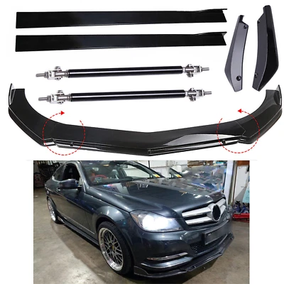 Front Bumper Spoiler Splitter + Side Skirts + Rear For Bens 2.2m/86.6" Glossy - Image 1 of 4