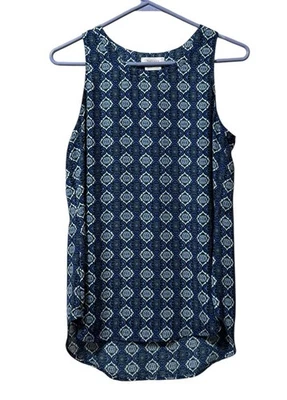 Top VanHeusen Talla XS Sin Mangas Colorido Geométrico Ligero Playa Vacaciones Foto 1 de 4