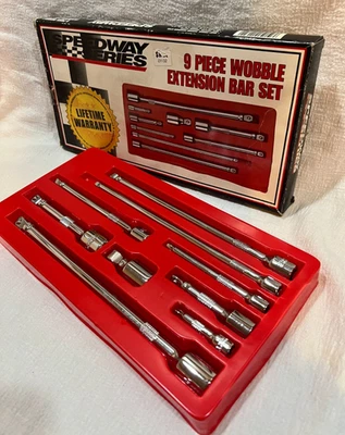 Wobble Extension Bar Set  9 Piece  1/4” 3/8” 1/2” Drives  Speedway  001132 - Image 1 of 4