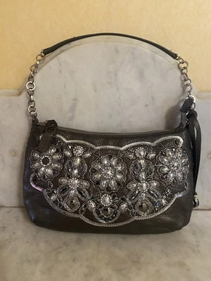 Bolso de mano BRIGHTON de cuero Angelina peltre Anju con joyas Foto 1 de 4