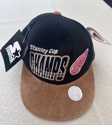 Starter 1997 Detroit Red Wings Stanley Cup Champs Strapback Hat - Image 1 of 4
