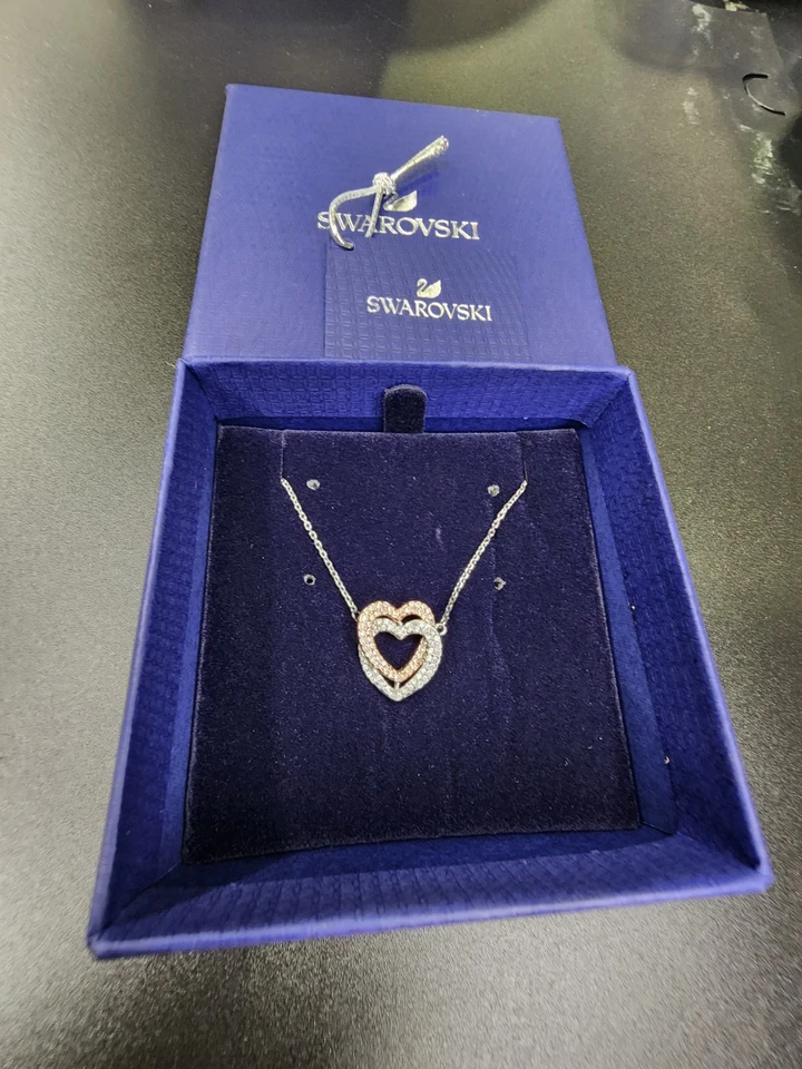 Swarovski Crystal Infinity Double Heart Pendant #5518868
