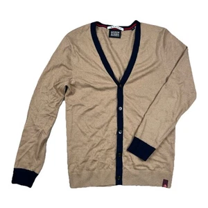 Scotch & Soda Cardigan Women’s Size Medium Brown Tan Colorblock  Alpaca Wool Mix - Picture 1 of 11
