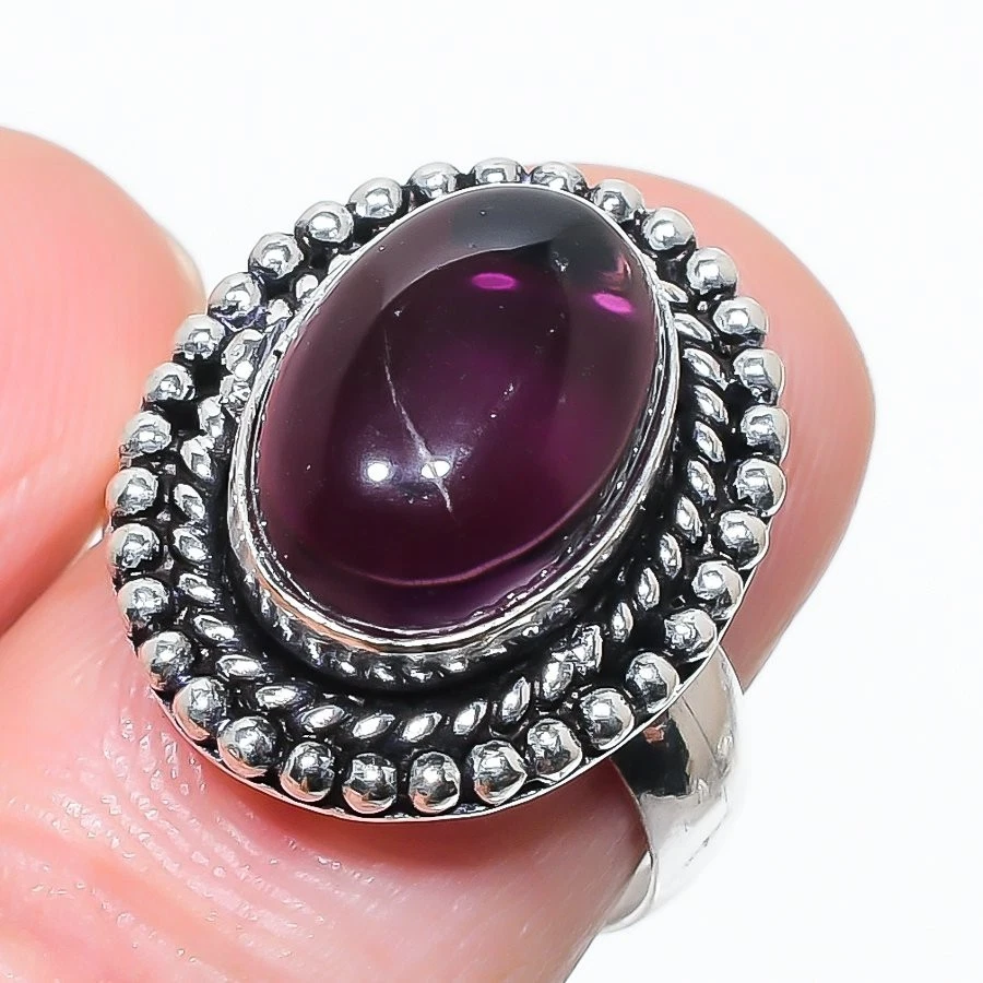 Purple Amethyst  Gemstone 925 Sterling Silver Jewelry All Size Ring For Gift - Image 1 of 1