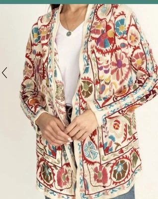 Cárdigan plumero con capucha Johnny Was envolvente talla L suéter XL raro 🎄nuevo con etiquetas Foto 1 de 4