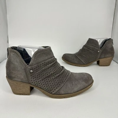 Botín Earth Origins Oakland Amanda para mujer talla 7,5 M gris gamuza cuero Foto 1 de 4