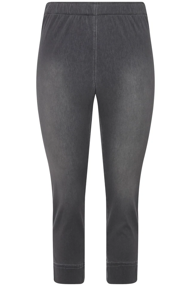 Ulla Popken Damen große Größen Jersey Capri Sienna schmales Bein