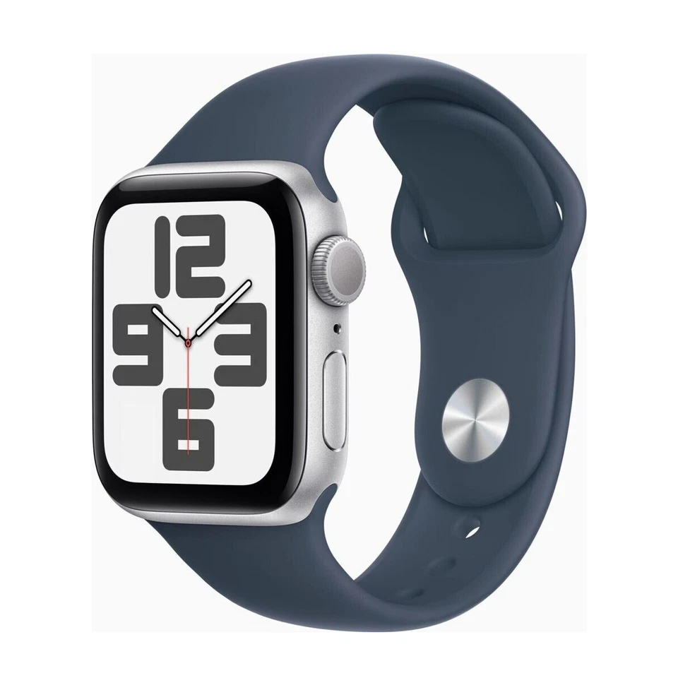 Apple Watch SE 2022 44mm Dunkelblau Smartwatch Unisex 32GB OLED GPS NFC watchOS - Bild 1 von 1