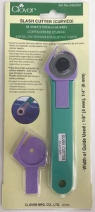 CLOVER SLASH CUTTER (CURVED) QUILTING, CRAFTING 1/8” (4mm) 1/4 (6mm) #499/NV - Picture 1 of 2