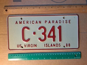 License Plates, US Virgin Islands, 1988, Passenger, C - 341 - Picture 1 of 3