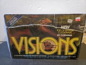 Vintage Visions by Corning Set 6 pz Casseruole Rivestite Ambra V-300 Nuove - Foto 1 di 4