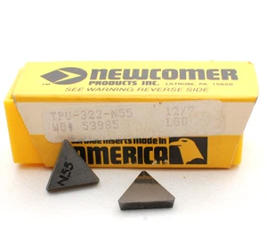 NEU (Menge 10) Newcomer Hartmetall Wendeschneidplatten - TPU-322 Klasse N55 - Bild 1 von 4