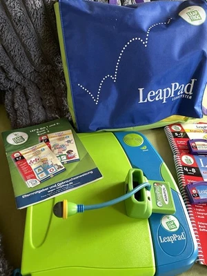 LeapPad LeapFrog Lerncomputer Lernsystem mit 6 Lernspielen,Tasche u.Mikrofon - Bild 1 von 4