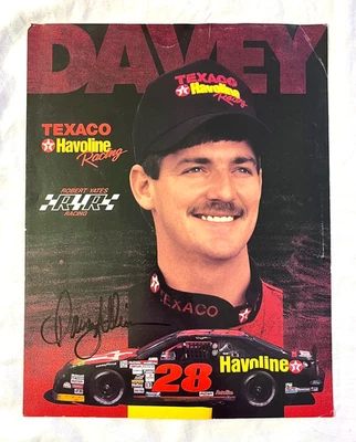Davey Allison NASCAR 1992 Texaco/Havoline Racing Hero Card Autographed Signed - Image 1 of 4