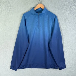 Peter Millar Quarter Zip Mens XL Perth Ombre Performance Pullover Golf Sweater - Picture 1 of 13