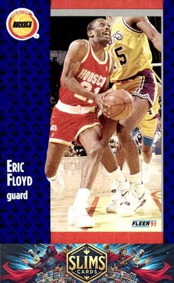 1991-92 Fleer Houston Rockets Eric Floyd #74 - Image 1 of 2