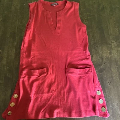 Lauren Ralph Lauren Cover Up Medium M Red Patriotic USA 4th of July Beachy - Image 1 of 4