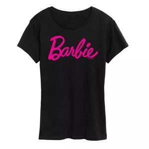 Girl's Barbie Classic Pink Logo Short Sleeve Graphic T-Shirt - Picture 1 of 1