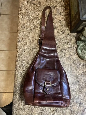 Oroton Австралии кожаный рюкзак через плечо темно-коричневый женщин или мужчин - Изображение 1 из 4