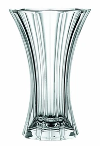 Saphir Collection, Crystal Vase, 10.6-Inch, Decorative Glass Vase for Flowers... - Picture 1 of 6