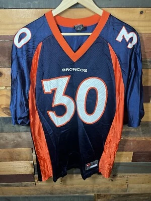 Camiseta de Fútbol Americano Nike Vintage Años 90 Terrell Davis Denver Broncos Azul NFL Talla L Foto 1 de 4