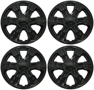 4 for 2018-2021 Ford Ranger XL Black 16" Hub Caps Snap On Wheel Skins Rim Covers - Image 1 of 4