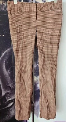 Pantalones THE LIMITED Talla 4 Estampado Pata de Gallo Elastizados Exactos Pierna Recta Pantalón Foto 1 de 4