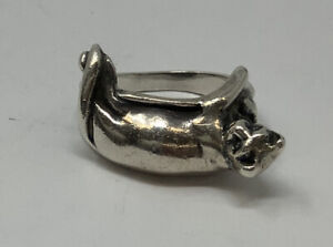 James Avery Retired Sterling Resting Cat Ring Size 6.5