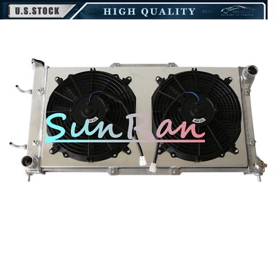 Radiador de aluminio de 3 filas + ventiladores de 12" para Subaru Legacy 1995-1999 2,2 L 2212 CC 2,5 L H4 Foto 1 de 4