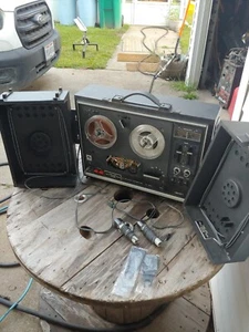 Vintage Sony Portable Reel To Reel with paperwork 2 mics cord model tc-270 - Picture 1 of 8