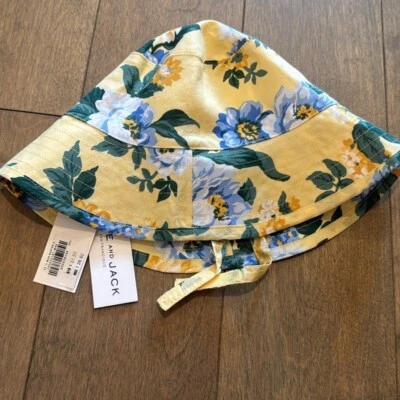 NUEVO CON ETIQUETAS Janie and Jack Niñas Amarillo Cubo Sombrero Playa 12-24 Meses Foto 1 de 4