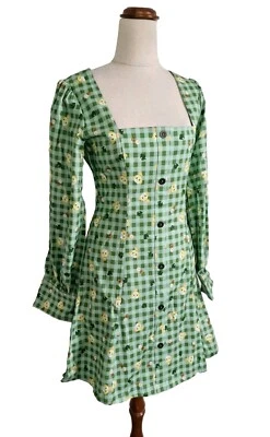 Vestido Black Milk Isabelle Gingham Pilgram tamanho 10 Animal Crossing - Imagem 1 de 4