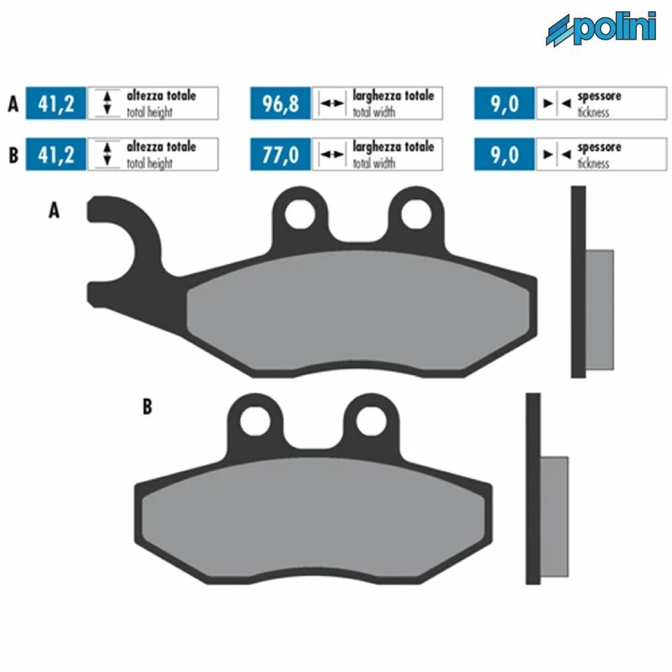 POLINI P1742041 Pastillas De Freno Sinter S51 PIAGGIO 250 BEVERLY 2004-2006 - Imagen 1 de 1