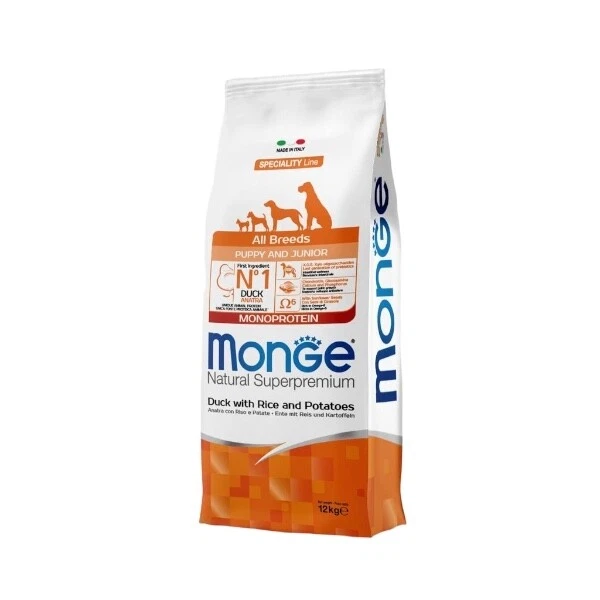 Monge superpremium all breeds Puppy&Junior monoproteico anatra, riso e patate KG - Immagine 1 di 1