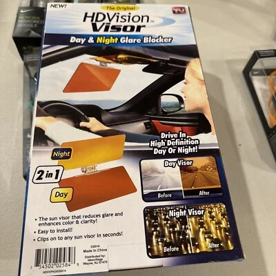 高清视觉遮阳板-“原装”汽车防眩光日夜夹式眩光阻断器-电视 — 第 1/2 张图片