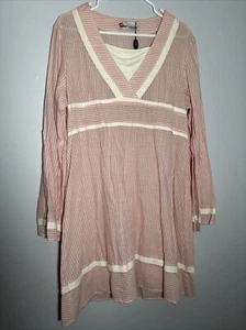 Tekbir Light Weight Vacation Summer Long Sleeve Dress Size 46 Made In Turkey - Picture 1 of 12