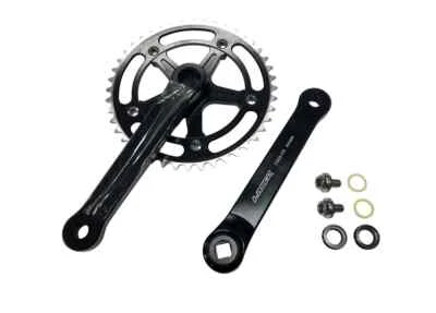 CRANKS RETRO ALLOY 3 PCE ST 175MM BLACK - Image 1 of 2
