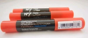 3x BOOTS No.7 "BLAZING CORAL" MATTE LIP CRAYON 2.5g FULL SIZE NEW - Picture 1 of 2