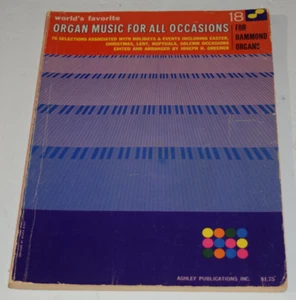 Libro de publicaciones Ashley selecciones Hammond #18 76 selecciones música de órgano para todas las ocasiones - Imagen 1 de 12