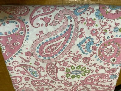 Pottery Barn Kids Paisley Twin Duvet 84" x 64" Pink Blue White  Foto 1 de 4