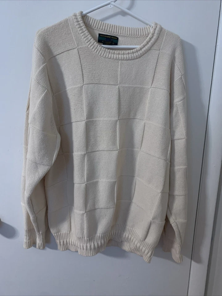 Suéter De Colección Colores Por Alexander Julian Para Hombre Crema Crudo 2X XXL Excelente Foto 1 de 4