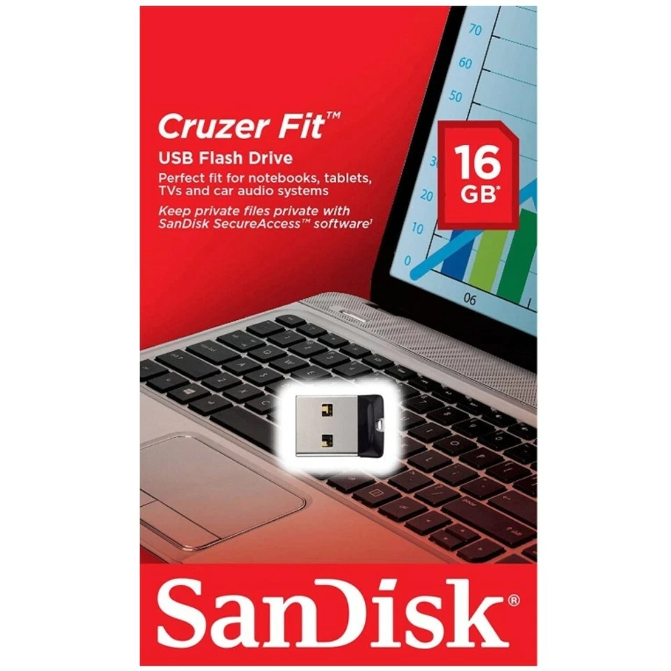Clé USB 16 Go Gb SANDISK modèle Cruzer Fit - Disponible aussi en 32 et 64 Giga - Photo 1/1