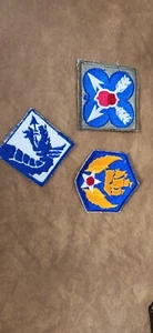 US Army Corps Blue Clover White Arrow Red Acorn, 18th Airborne, 6th Air WWII - Picture 1 of 2