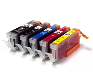 Juego de 5 cartuchos de tinta compatibles para MG5450 MG5550 MG6350 MG6450 MG7150 MG7550 - Imagen 1 de 1